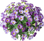 UV Resistant Artificial Petunias 8PCS 13.3In Fake Flowers Artificial Flowers for Outdoors Silk Flowers Fake Hanging Basket Plants Suitable for Outdoor Porch Decor Patio Decor,Light Purple