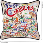 Catstudio North Carolina Embroidered Decorative Throw Pillow