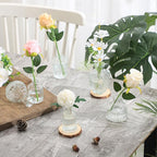 Bud Vases in Bulk 30, Clear Glass Bud Vases for Centerpieces, Small Vase for Flowers, Mini Vintage Flower Vase for Centerpieces, Wedding Table Decor, Home Decor