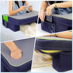 Reading Pillow for Gaming, Arm Rest Lap Pillow Memory Foam Bed Rest Pillow for Working, Soft Lap Desk Pillow Gaming Pillow with Side Pockets, Pillow for Sitting in Bed Floor Sofa Laptop