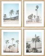 SIGNWIN Framed Washed Out Tropical Island Wall Art, Set of 4 Island Palm Tree Beach Landscapet Wall Decor Prints, Nature Wilderness Wall Décor for Living Room, Bedroom - 8"x10" Natural