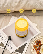 M&SENSE Mango Pineapple Scented Candle, 19.4oz Non Toxic Natural Soy Wax 110 Hours Long Lasting Burn Fruit Scent Summer Gifts for Housewarming, 2 Wick Aromatherapy Candle for Women Men Family Friends