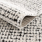 BoutiqueRugs Keita Black & White Mosaic Area Rug - Rose Cream - 2' x 2'11"