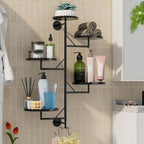 Rotating Wall Plant Shelves Versatile Window Plant Shelf for Indoor Plants Bathroom Living Room Use Wall Planter with Durable Metal Material 5 Pots