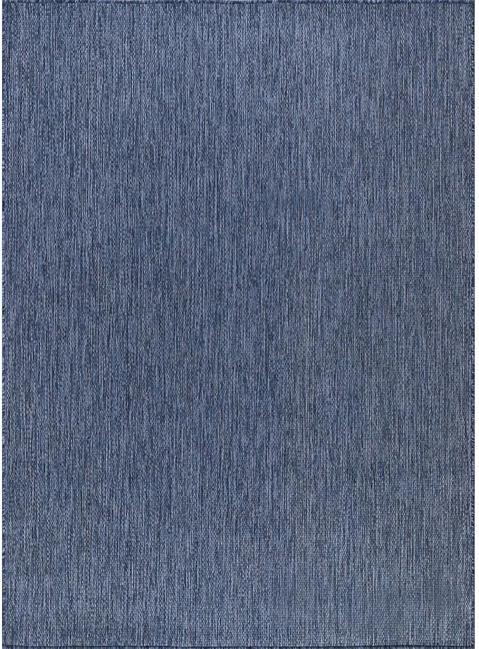 CAMILSON Outdoor Rug 5x7 Modern Area Rugs for Indoor and Outdoor Patios and Porches - Waterproof, Washable, Non-Shedding, Easy-to-Clean Outside Carpet (5 x 7, Solid - Navy Blue)