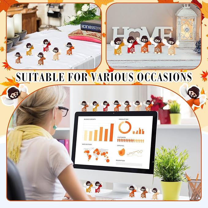 25 Pcs Thanksgiving Fall Jesus Figures Bulk 25 Fall for Jesus He Never Leaves Cards Little Maple Leave Figurines Greeting Cards Mini Pocket Figures for Religious Party Favors Gifts