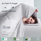Breescape Cooling Comforter Throw Size - BlendTek™ Q-Max>0.46 Tech, Breathable Blanket for Hot Sleepers & Night Sweats Relief, Premium Lightweight Summer Bedding, 52x72 Inches, Misty Gray