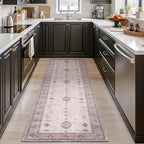 AMOAMI Vintage 3X10 Runner Rug Non Slip Soft Runners for Hallways Washable Hallway Runner Bedside Rugs for Bedroom Long Rug for Hallways Entryway Laundry Room Stair Kitchen Bathroom