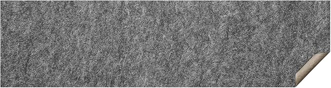 VEVOR Slip-Resistant Rug Pad, Protective Cushioning Carpet Pad, 2'x8' (7.87' Actual) - 1/4"Thick - Dual Surface - Polyester Felt + Latex, 1-2㎡ Area Carpet Padding Rug Cushion Safe for All Floors, Grey