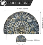 CHICHIC Entrance Door Mat Large 24 x 36 Inch Entry Way Doormat Front Door Rugs Outdoors Heavy Duty Welcome Mat Non Slip Rubber Back Low Profile for Garage, Patio, High Traffic Area, Blue