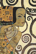 C Charlotte Home Furnishings Inc Lebensbaum Expectations Cushion Cover | Pure Cotton Decorative Cushion Case | Cushion Cover for Indoor Use | 17x17 Inch Cushion Cover for Living Room I By Gustav Klimt