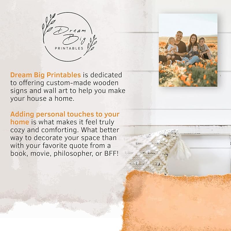 Custom Wood Signs Personalized | Farmhouse Decor | Personalized Signs | Personalized Rustic Wood Signs | Father's Day Gift | Custom Sign | Ready to Hang! (3.5x12 Inches)