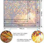 Lunerfex Tree of Life Tapestry Stained Glass Tapestry Wall Decor Tapestries for Bedroom Art Tapestries Wall Hanging for Bedroom Living Room Glass-Tree-03 60"x80"