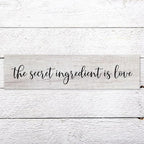Generic Funny Wood Sign The Secret Ingredient is Love Rustic Wooden Hanging Sign Home Farmhouse Kitchen Wall Decoration 16 x 6 Inch