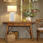 24" White Table Lamp Set of 2 Touch Control, Lamps for Living Room with USB, 3-Way Dimmable Bedside Nightstand Lamps, Gold Lamp Set for Bedroom, Marble Base Side Lamp for End Tables, Bulbs Included