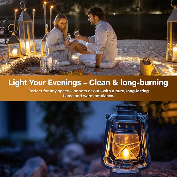 Firefly Kosher Citronella Paraffin Lamp Oil - Smokeless, Virtually Odorless, Long-Lasting- 1 Gallon