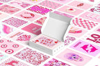 Y2K BOO Preppy Pink Wall Collage Kit - 50 Trendy Aesthetic Photos for Stylish Spaces, Perfect Room Decor, Teens' Photo Collage Kit 4x6, Dorm Wall Art