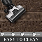 Yimobra Welcome Mat Outdoor, 29.5x17 Waterproof Front Door Mat Outside Entrance, All-Weather Non Slip Front Doormat, Low-Profile Entryway Mats Indoor, Porch and Patio, Coffee