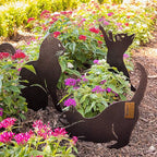 RealSteel I 3 Pack Steel Cat Garden Decor I Outdoor Yard Decorations I Gift for Cat Lovers I Lawn Ornaments and Statues I Garden Signs Decorative Outdoor - Penny Vein