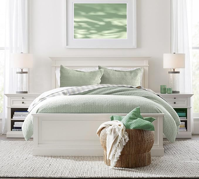 Standard Pillowcase Set of 2 20X26 Pillow Covers Cotton Bed Pillow Shams Soft Decorative Pillow Cases with Envelope Closure, Sage Green