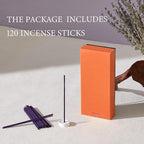 Lavender Incense Sticks – 120 Natural Sticks for Meditation, Relaxation, and Spiritual Cleansing | Perfect for Yoga, Home, and Air Purificationv
