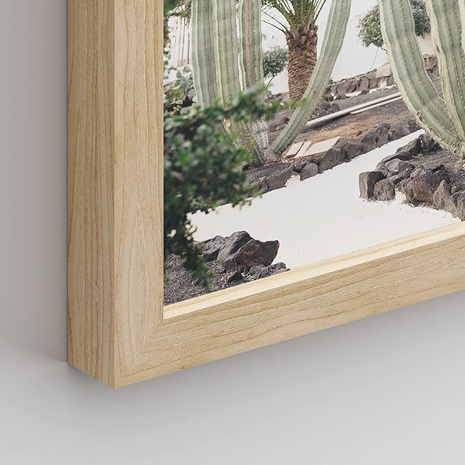 SIGNWIN Framed Cactus Desert Wall Art, Set of 4 Cactus Desert Wall Decor Prints, Nature Wilderness Wall Décor for Living Room, Bedroom - 8"x10"x 4 Natural