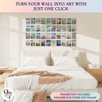 97 Decor Vintage Travel Posters Wall Art - Retro Travel Decor For Home, Travel Art Prints For Wall Decor, Around World Travel Collage Destination Pictures Famous City Artwork For Classroom (4x6)