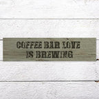 Generic Funny Wood Sign Coffee Bar Love is Brewing Rustic Wooden Hanging Sign Home Farmhouse Kitchen Wall Decoration 16 x 6 Inch