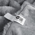 Cozy Bliss Faux Fur Throw Blanket for Couch, Fuzzy Soft Plush Thick Bubble Blanket for Sofa Bedroom Living Room,50 * 60 Inches Light Grey