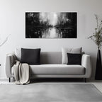 Abstract Wall Pictures for Living Room,Black Art Paintings for Wall Office Wall Art Bedroom Wall Decor 20 x 40 Inch