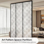 Beautyhero Window Privacy Film, Frosted Reeded Glass Cling, 3D Decorative Coverings with UV Blocking, Static Cling Tint for Bathroom Doors Cabinet