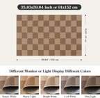 Lahome Checkered Easy Jute Entryway Rug, Washable Rugs 3x5 for Living Room Farmhouse Carpet, Non Slip Indoor Outdoor Door Mat Checkerboard Throw Carpet for Entry Patio Guestroom Deck