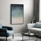 VAN GOGH ART Framed Blue Abstract Starry Night Art Print, 24x36 Inch, Modern Wall Art for Living Room, Bedroom, Office