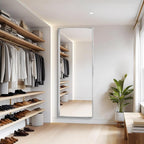 Silver Bathroom Mirror, 72x30 Inch Rectangular Deep Frame Mirror, Large Wall Mounted Bathroom Vanity Mirror Over Sink for Bedroom,Restroom, Living Room, Hangs Vertically or Horizontally