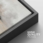 SIGNFORD Framed Canvas Print Wall Art Set Misty Horizon Soft Neutral Toned Landscape Illustration Modern Art Decorative Nordic Nature for Living Room, Bedroom, Office - 24"x36"x2 Black