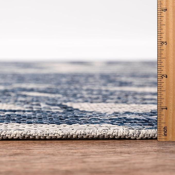 Keen Home Design Terrace Outdoor Area Rug - 6x9 Washable Indoor/Outdoor Rug for Patio, Kitchen, Balcony, Beach, Garden, Deck and Porch, Size: 6'x8'10"