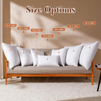 20x20 Pillow Inserts Set of 2, Natural Feather Down Pillows with 100% Cotton Cover, Throw Pillow for Bed, Couch and Sofa.