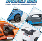 KIDAMI Racing Cars Toy Vehicles Set, Die Cast Metal Toy Cars with Pull Back & Doors Openable for Toddlers, Boys, Girls’ Educational Play, Birthday Gift