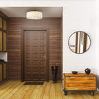 Globe Electric 60315 2-Light Flush Mount Ceiling Light, Dark Bronze, White Linen Shade, Kitchen, Lights, Bathroom, Home Essentials, Bedroom, Closet Light, Lighting Fixtures