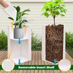 White Steel Metallic Heavy Planter for Outdoor Plants Box 14"x14"x30" Metal Planter Spliced Flower Pots with Partitions for Outside,Indoor,Garden (White, 14 * 14 * 30)