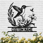 Personalized Metal Signs | Bird Metal Wall Art | Metal Name Sign Birds Welcome Plaque | Custom Garden Sign Yard Signs | Personalized Wedding Gifts | Housewarming Decor Indoor Outdoor