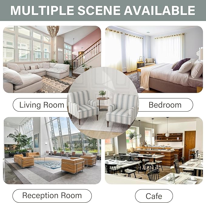 UIXE Stripe Accent Chair, Living Room Arm Chairs Modern Nailhead Trim Club Armchair with Wood Legs, Comfy Upholstered Sofa Lounge Seat Reading Seat Bedroom Side Seating for Home Office, Blue