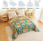 MSGKV Throw Blanket for Couch Cotton Muslin Breathable Leopard Animals Blanket 50"x60" Sofa Chair Blankets for All Seasons Lightweight Farmhouse Blankets Home Decor