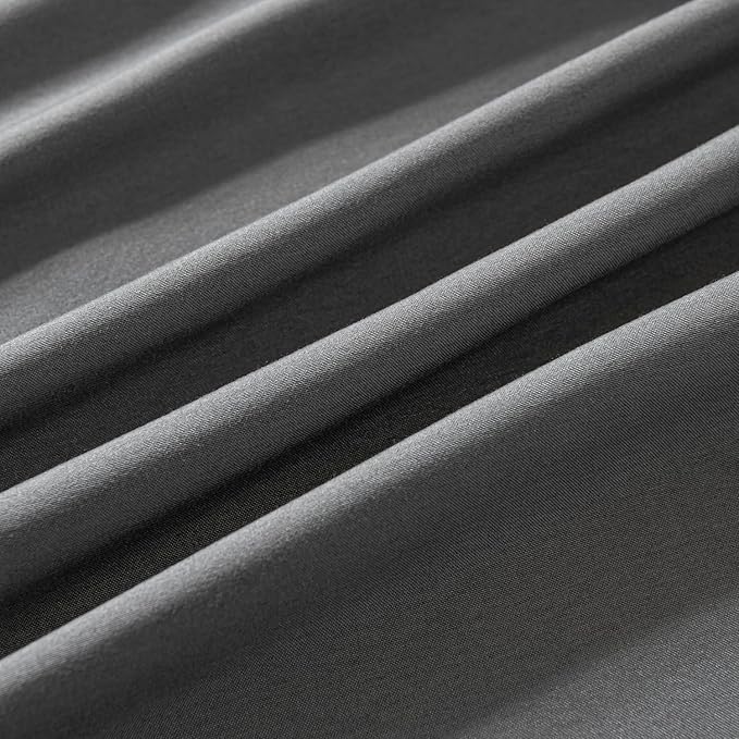 Bed Skirt Ruffled Bed Skirt with Split Corners, 18 Inch Drop Dust Ruffle Bed Skirt with Platform, Grey,Full Size