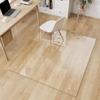 Glass Chair Mat 46" x 55" Heavy Duty Tempered Glass Mat, Office Glass Floor Mat with Round Corner and Polished Edge for Smooth Glide, Carpet Hardwood Floor Protector