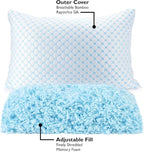 Greaton, Gel Memory Foam Pillows, Maintains Proper Sleeping Postures, Relieves Neck and Shoulder Pain, Perfect for Side, Back, or Stomach Sleepers, 25 x 15, White