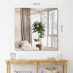 Frameless Mirror, 36x36 inch Square Bathroom Mirrors for Wall, Upgraded Shatterproof Vanity Mirror Over Sink with Polished Edge for Bathroom,Bedroom,Living Room and Entryway