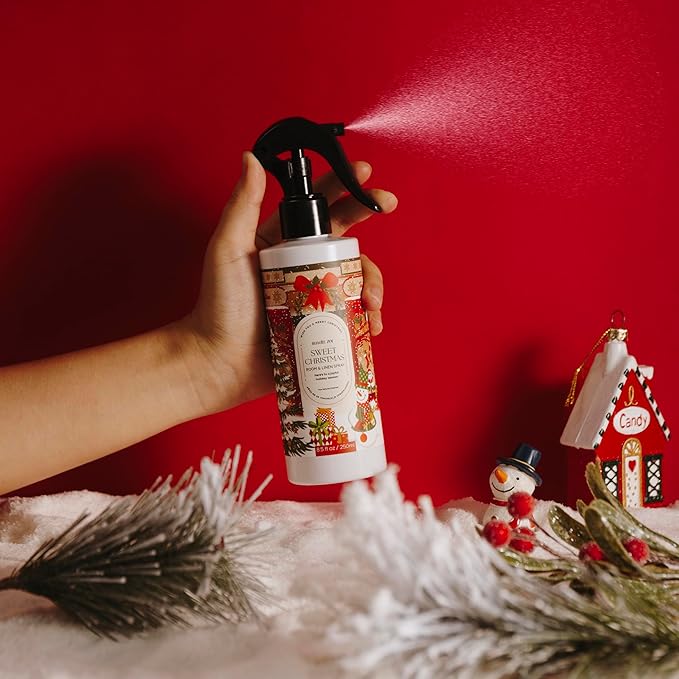 Romiie Zoi Christmas Linen & Room Air Freshener Spray Room Mist- Sweet Christmas - Infused with Sweet Pine Aroma- 250ml / 8.5 FL OZ.