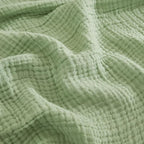 EMME Cotton Blanket Queen Size for Bed Soft Large Muslin Bed Blankets 90"x90" Lightweight Breathable Blanket Bedspread All Season Gauze, Sage Green