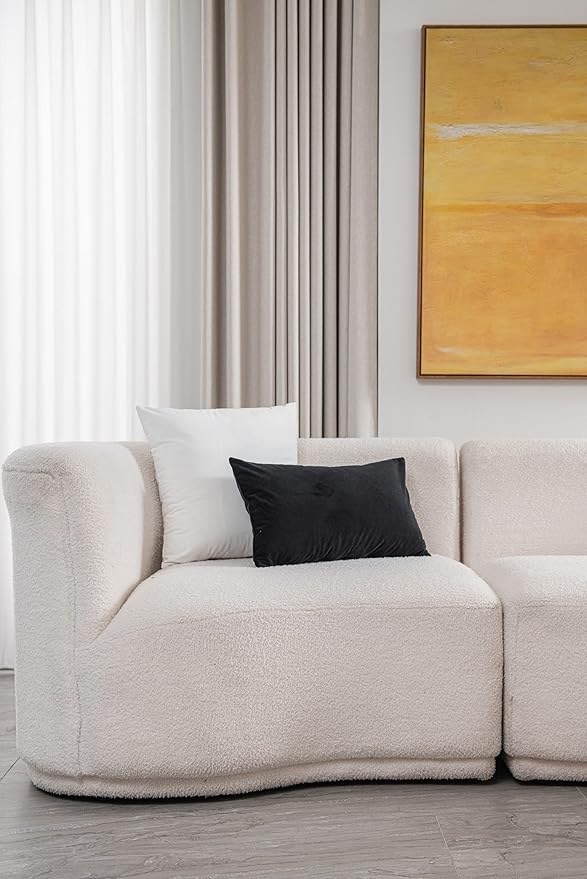 Decorative Pillow Covers 12x20 Black: 2 Pack Cozy Soft Velvet Rectangular Throw Pillow Cases for Farmhouse Home Decor